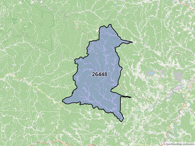 Map of Wallace, West Virginia and ZIP codes
