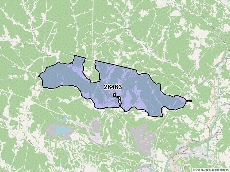 Map of Wyatt, West Virginia and ZIP codes