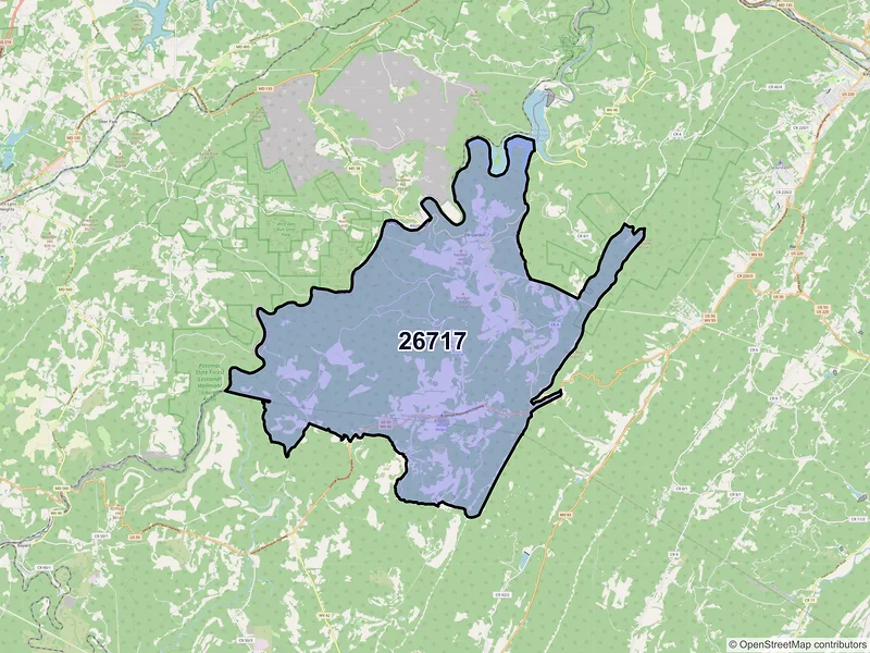 Map of Elk Garden, West Virginia and ZIP codes