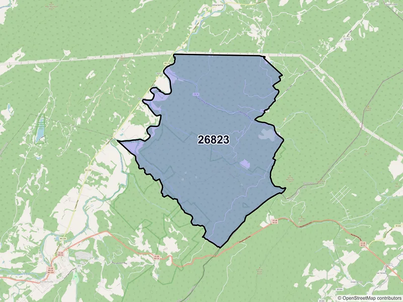 Map of Capon Springs, West Virginia and ZIP codes