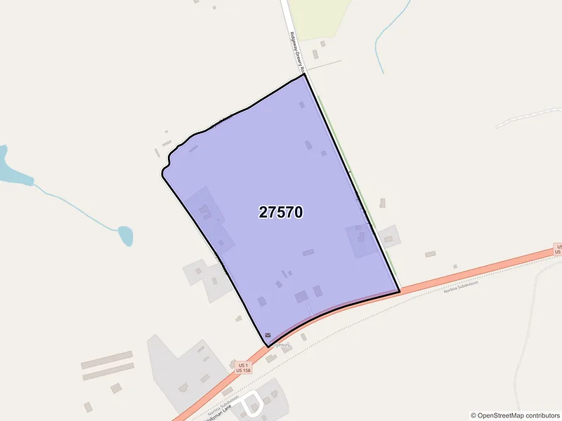 Map of Ridgeway, North Carolina and ZIP codes