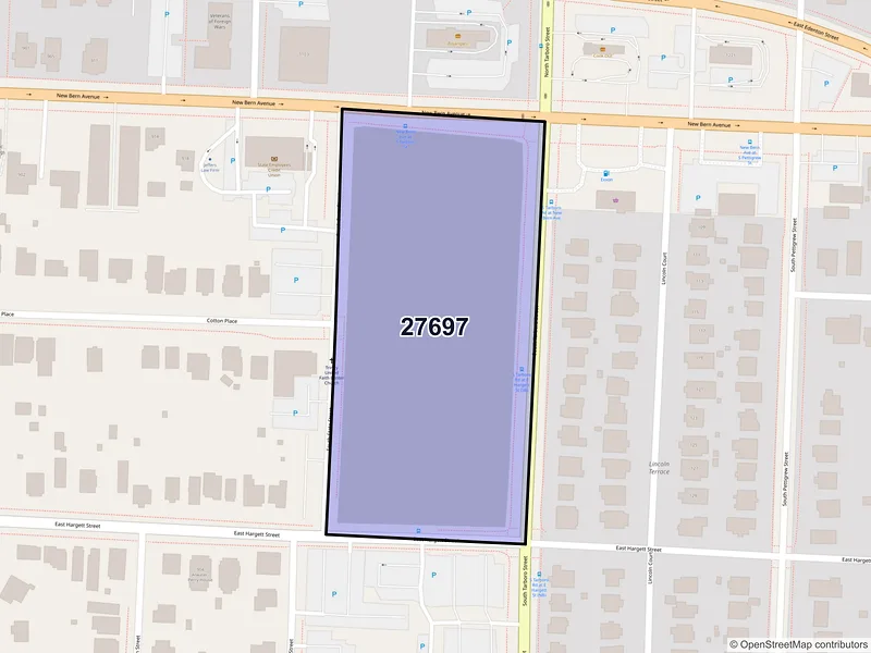 Map of ZIP Code 27697 — Raleigh, NC