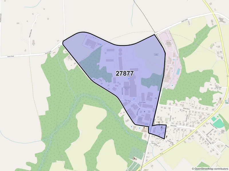 Map of Severn, North Carolina and ZIP codes