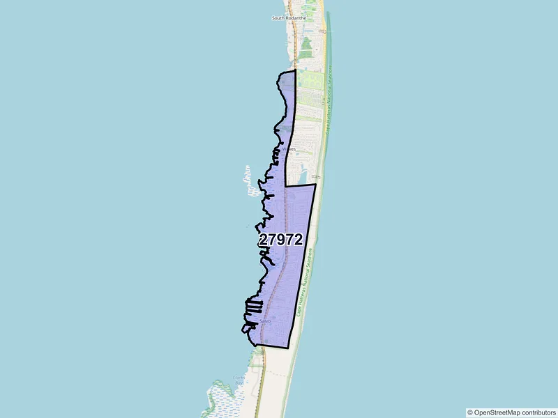 Map of Salvo, North Carolina and ZIP codes