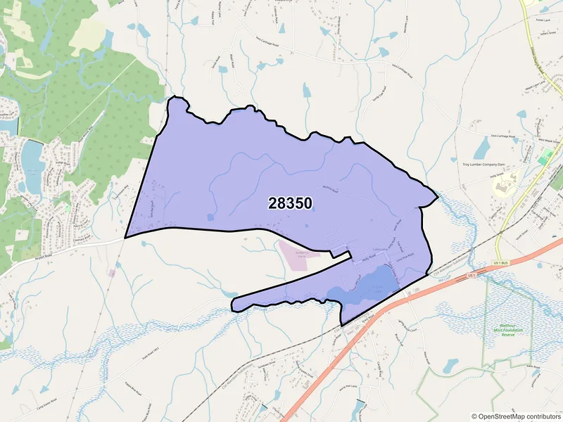 Map of Lakeview, North Carolina and ZIP codes