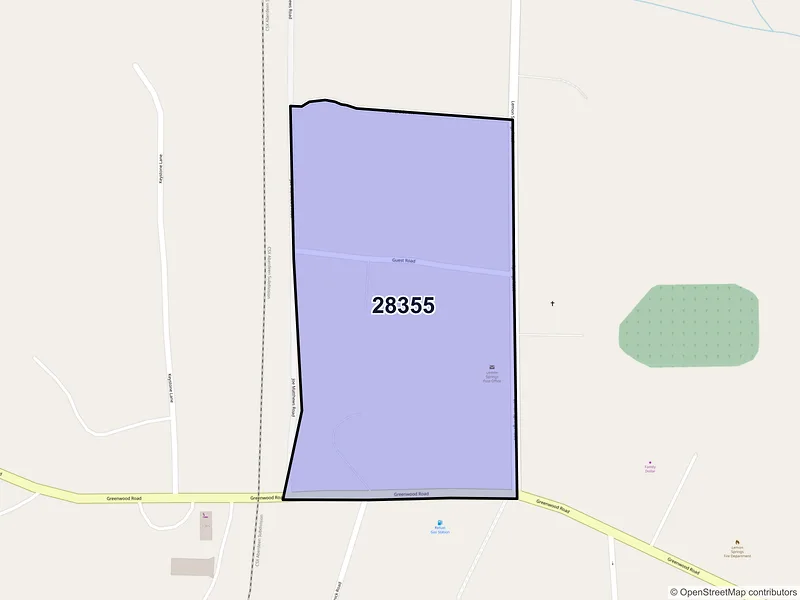 Map of Lemon Springs, North Carolina and ZIP codes
