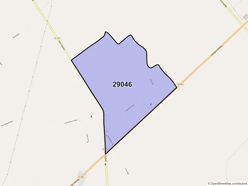 Map of Elliott, South Carolina and ZIP codes