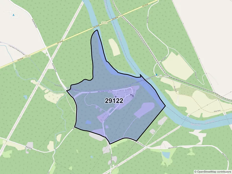 Map of Peak, South Carolina and ZIP codes