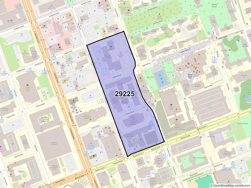 Map of ZIP Code 29225 — Columbia, SC