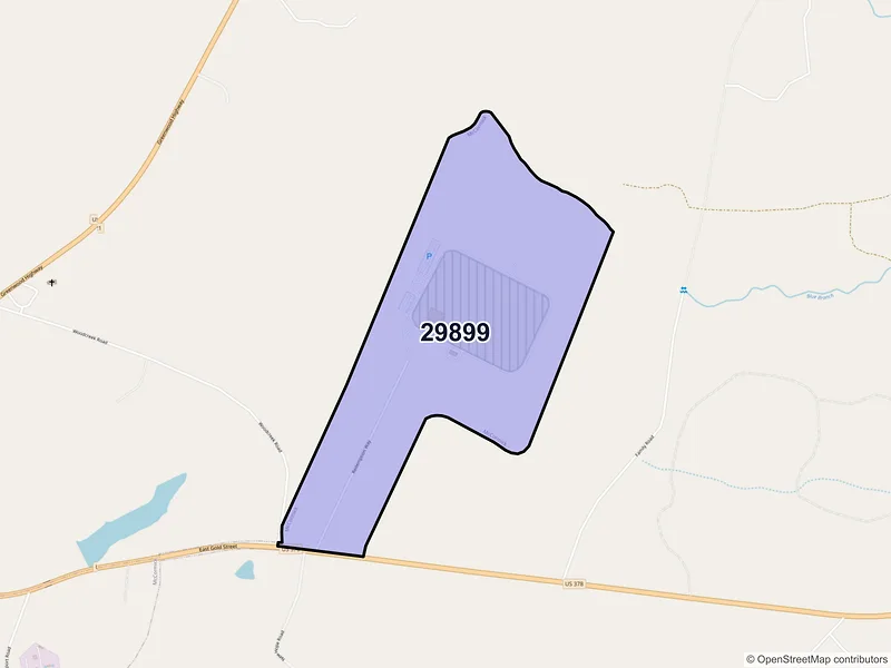 Map of ZIP Code 29899 — Mc Cormick, SC