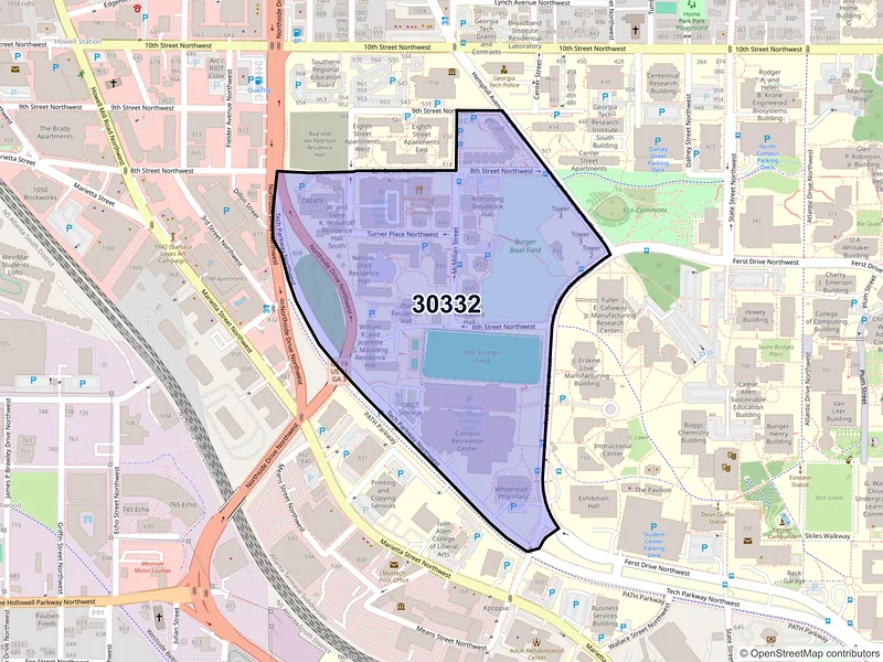 Map of ZIP Code 30332 — Atlanta, GA