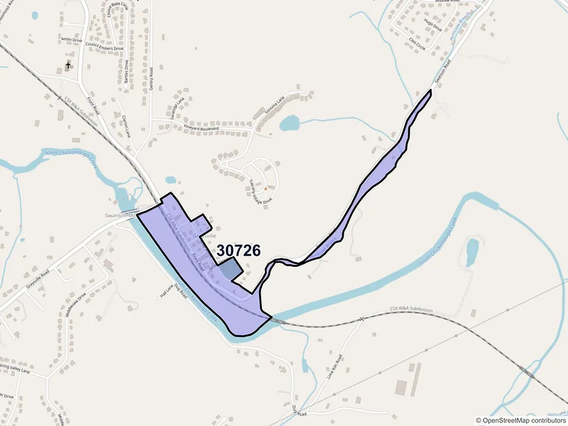 Map of Graysville, Georgia and ZIP codes