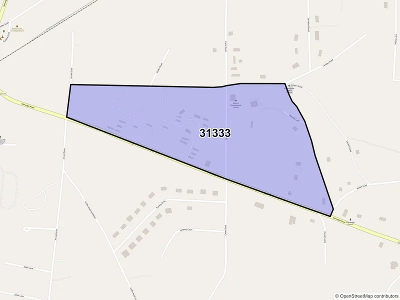 Map of Walthourville, Georgia and ZIP codes