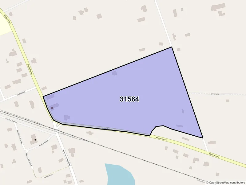 Map of Waresboro, Georgia and ZIP codes