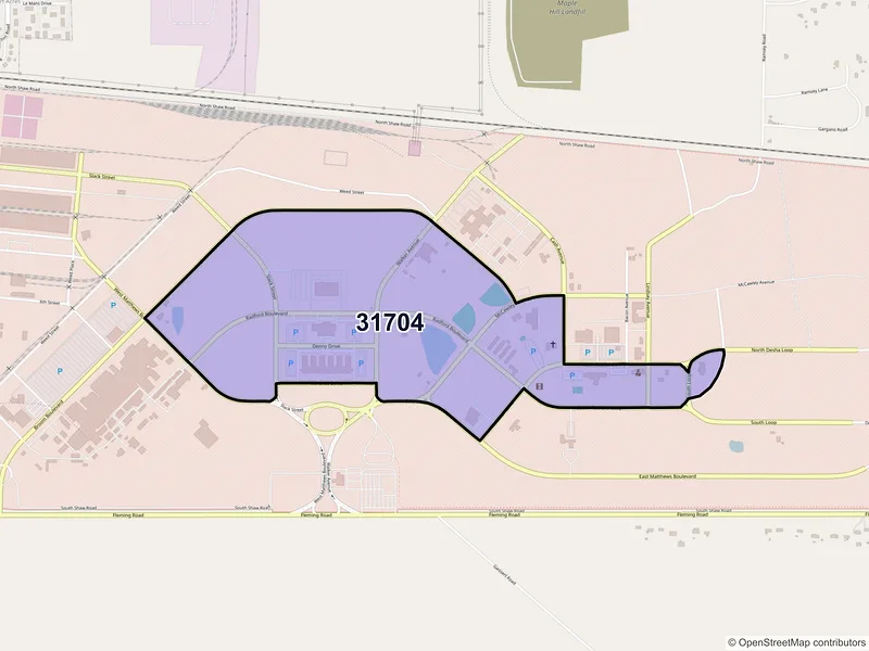 Map of ZIP Code 31704 — Albany, GA