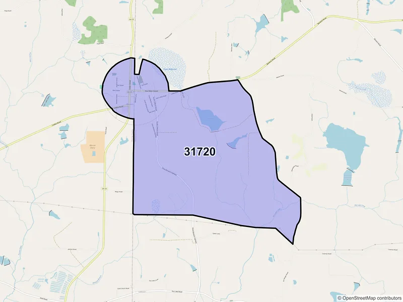 Map of Barwick, Georgia and ZIP codes