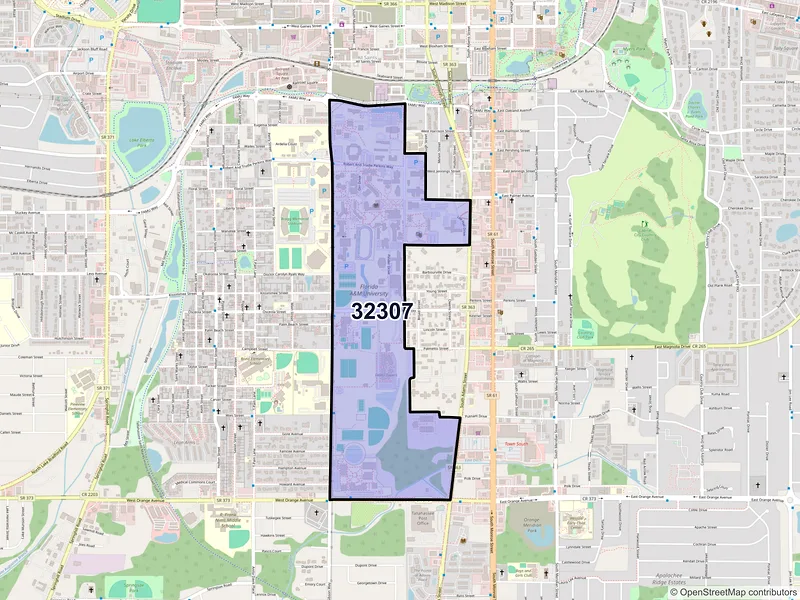Map of ZIP Code 32307 — Tallahassee, FL