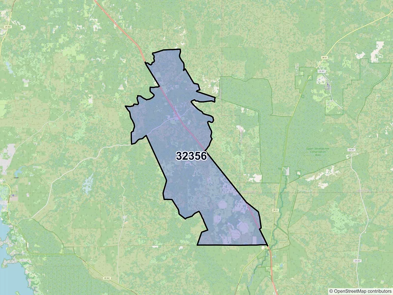Map of Salem, Florida and ZIP codes