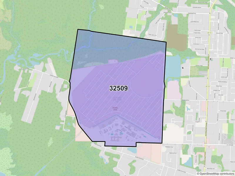 Map of ZIP Code 32509 — Pensacola, FL