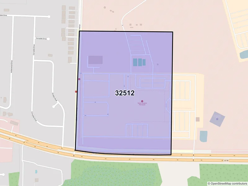 Map of ZIP Code 32512 — Pensacola, FL