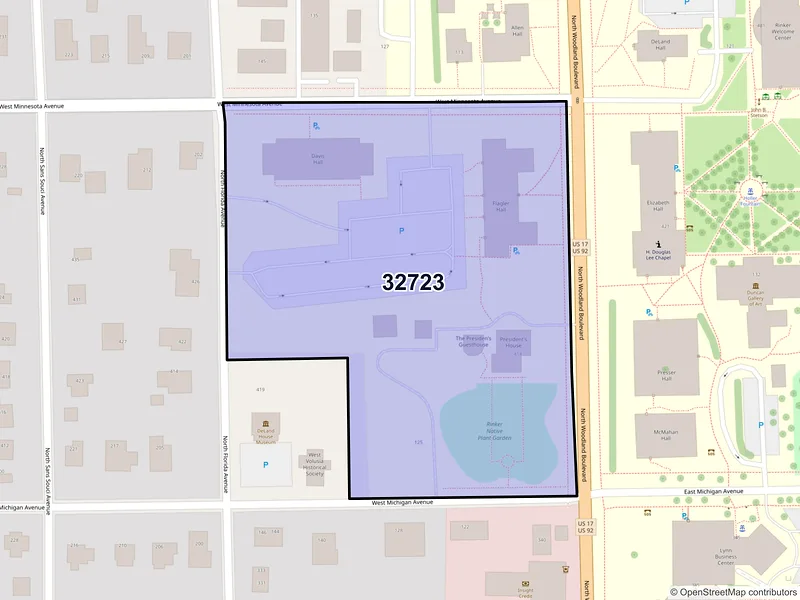 Map of ZIP Code 32723 — Deland, FL