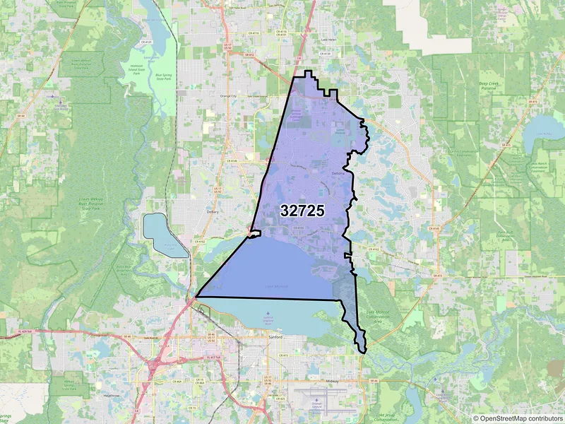Map of ZIP Code 32725 — Deltona, FL