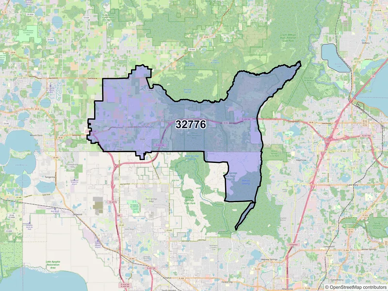 Map of ZIP Code 32776 — Sorrento, FL