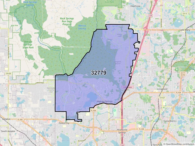 Map of ZIP Code 32779 — Longwood, FL