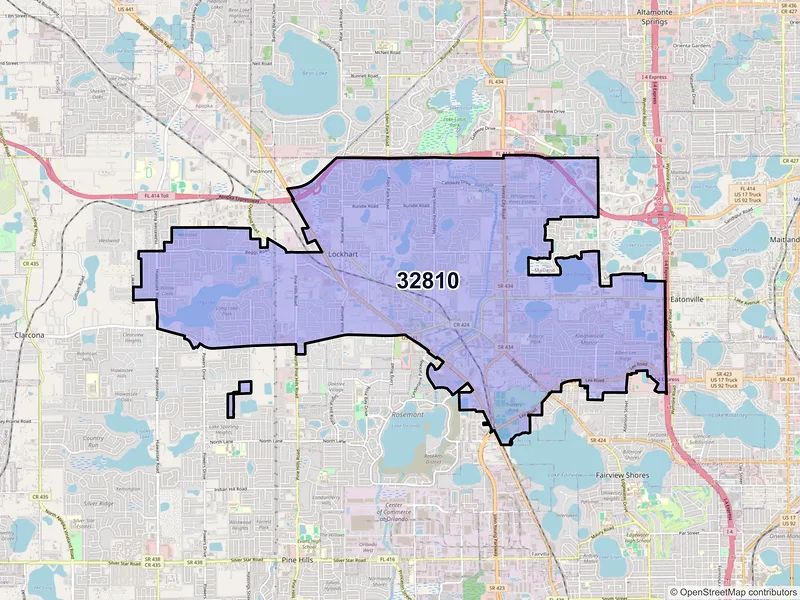 Map of ZIP Code 32810 — Orlando, FL