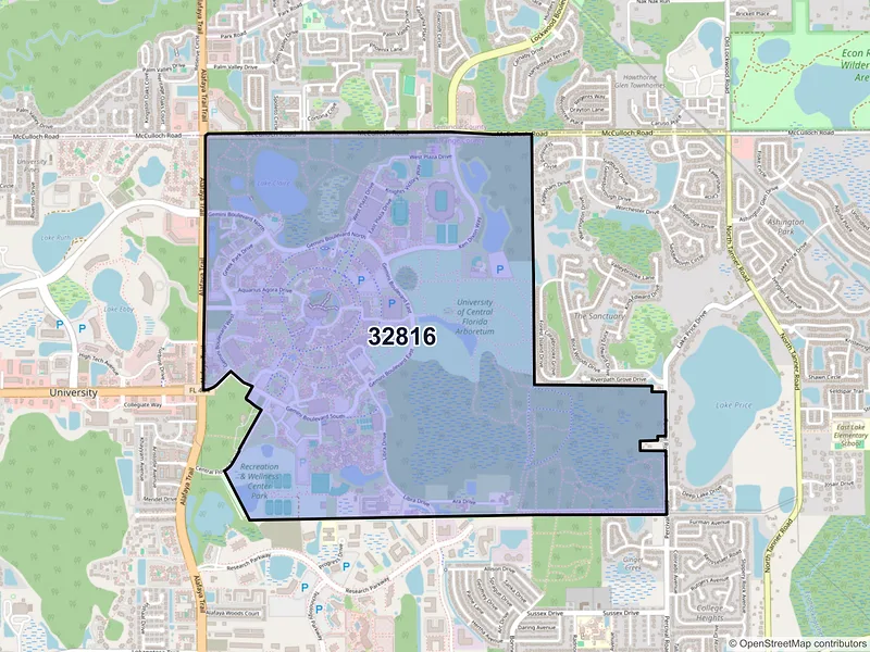 Map of ZIP Code 32816 — Orlando, FL