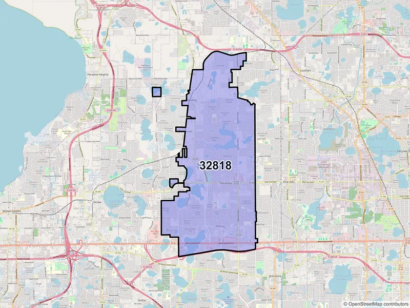 Map of ZIP Code 32818 — Orlando, FL