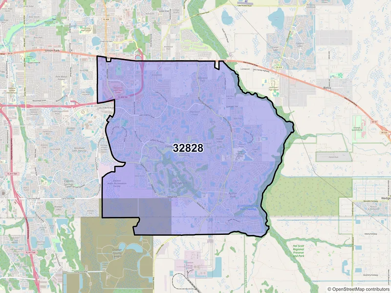 Map of ZIP Code 32828 — Orlando, FL
