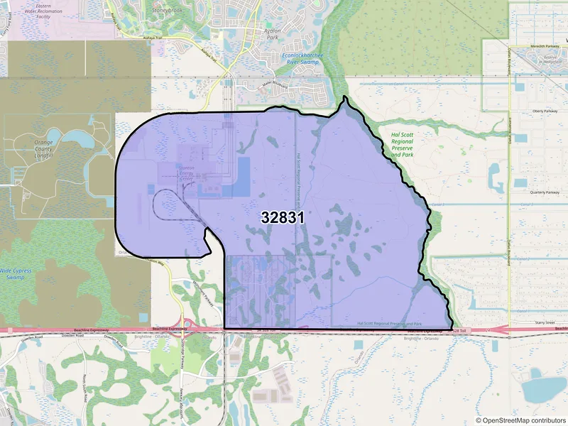 Map of ZIP Code 32831 — Orlando, FL
