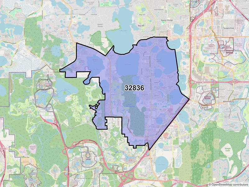 Map of ZIP Code 32836 — Orlando, FL