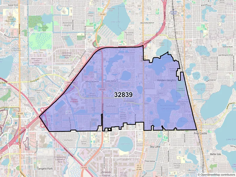 Map of ZIP Code 32839 — Orlando, FL