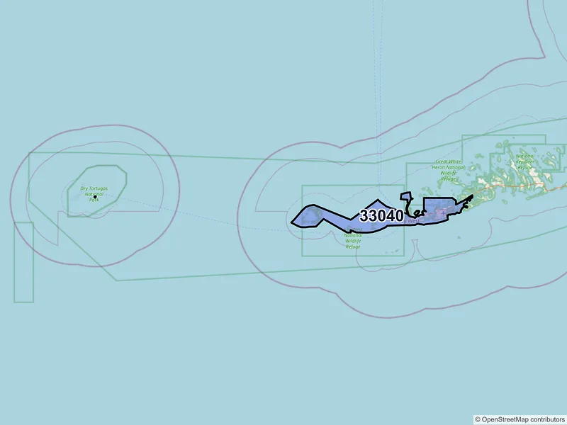 Map of ZIP Code 33040 — Key West, FL