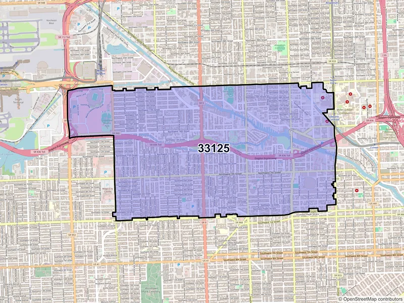 Map of ZIP Code 33125 — Miami, FL