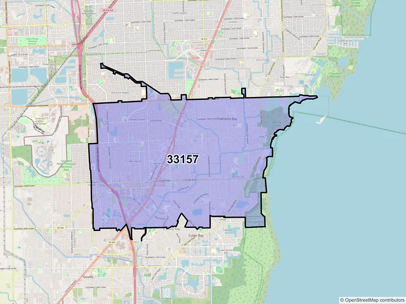 Map of ZIP Code 33157 — Miami, FL