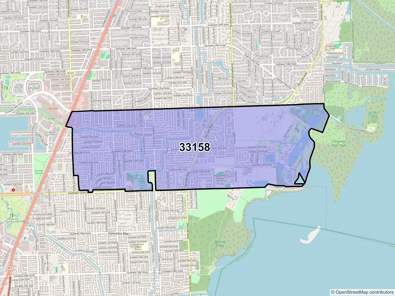 Map of ZIP Code 33158 — Miami, FL