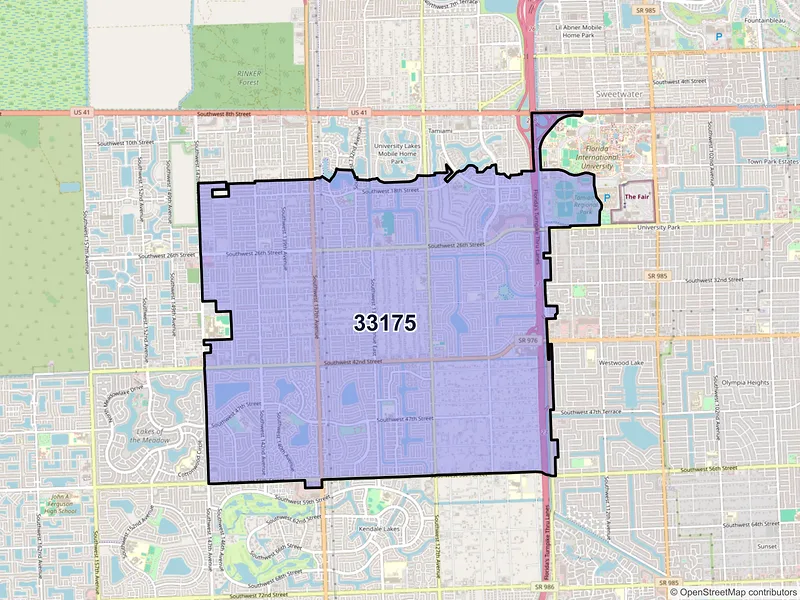 Map of ZIP Code 33175 — Miami, FL