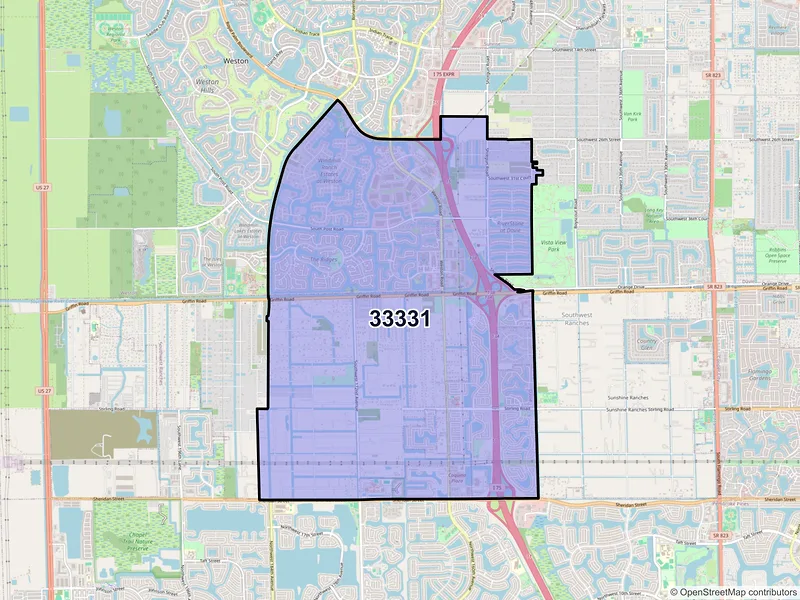 Map of ZIP Code 33331 — Fort Lauderdale, FL