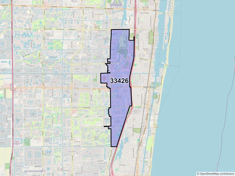 Map of ZIP Code 33426 — Boynton Beach, FL