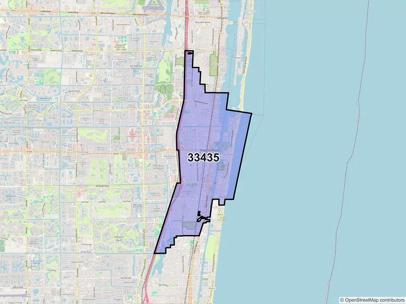 Map of ZIP Code 33435 — Boynton Beach, FL