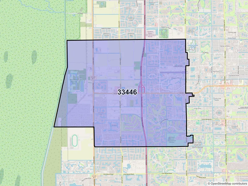 Map of ZIP Code 33446 — Delray Beach, FL