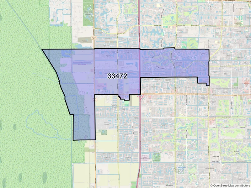 Map of ZIP Code 33472 — Boynton Beach, FL