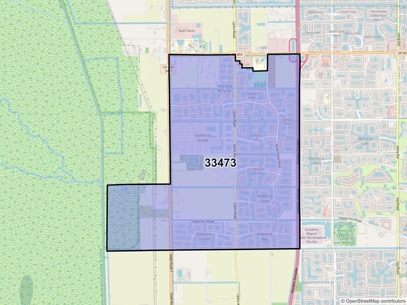 Map of ZIP Code 33473 — Boynton Beach, FL