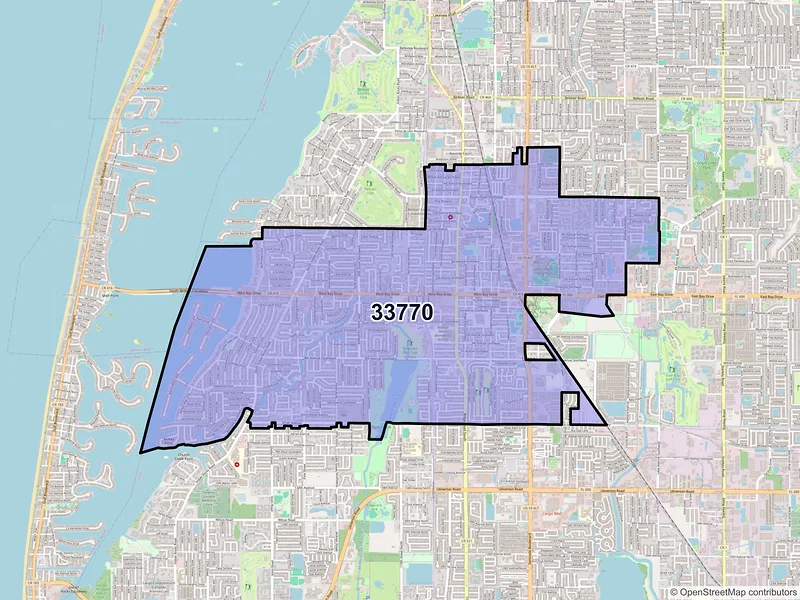 Map of ZIP Code 33770 — Largo, FL