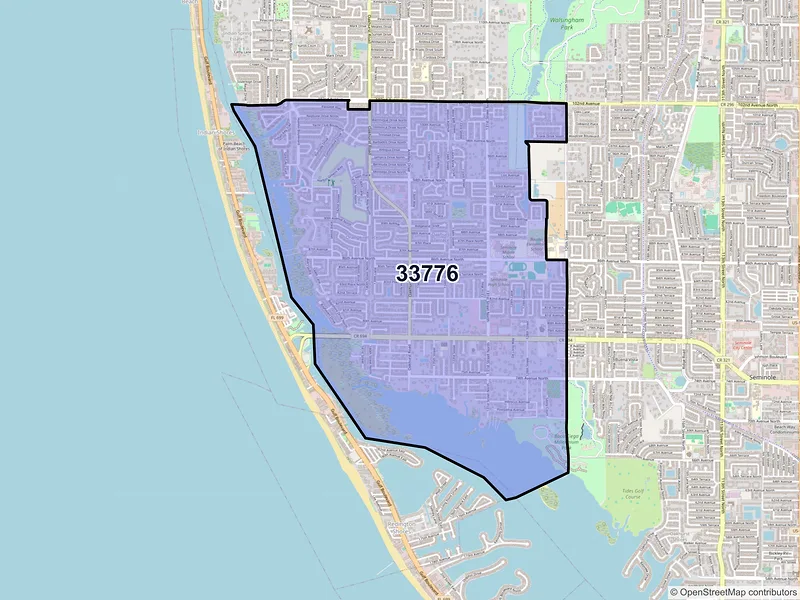Map of ZIP Code 33776 — Seminole, FL