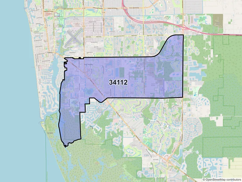 Map of ZIP Code 34112 — Naples, FL