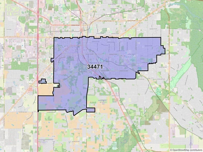 Map of ZIP Code 34471 — Ocala, FL